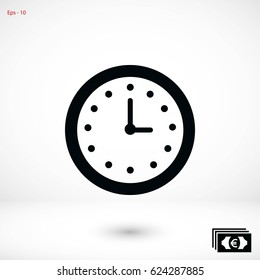 wristwatch icon vector, flat design best vector icon