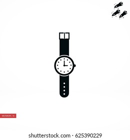 wristwatch icon vector, flat design best vector icon