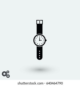 wristwatch icon vector, flat design best vector icon