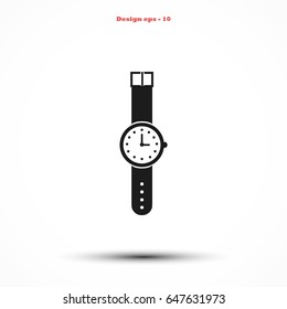wristwatch icon vector, flat design best vector icon