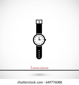 wristwatch icon vector, flat design best vector icon