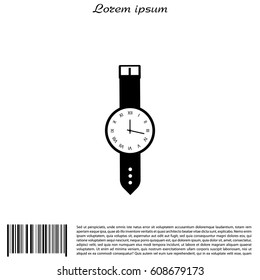 Wristwatch icon. vector illustration