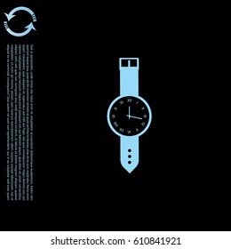 Wristwatch icon. vector illustration