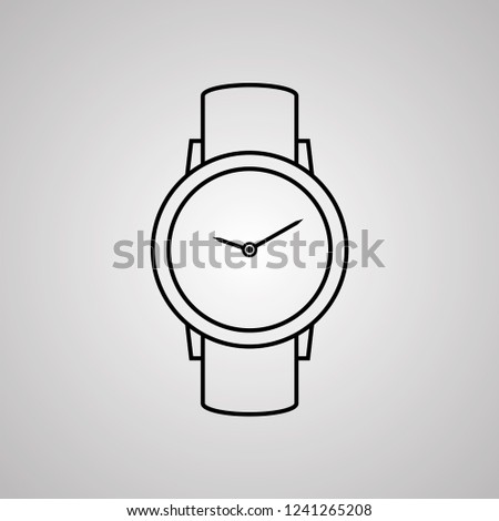 wristwatch icon vector illustration Linear symbol