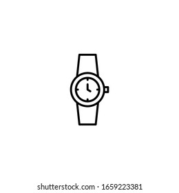 Wristwatch icon vector illustration logo template for many purpose. Isolated on white background.