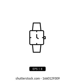 Wristwatch icon vector illustration logo template for many purpose. Isolated on white background.