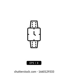 Wristwatch icon vector illustration logo template for many purpose. Isolated on white background.