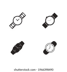 Wristwatch    icon vector illustration logo design and background