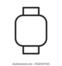 Wristwatch icon Vector set outline