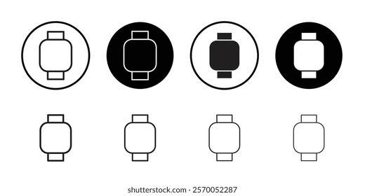 Wristwatch icon Vector set outline