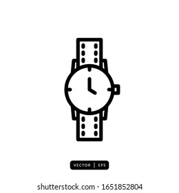 Wristwatch Icon Vector - Sign or Symbol 