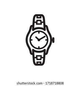 wristwatch icon vector symbol template