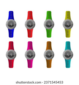 Armbanduhr auf Vektorgrafik auf Hintergrund