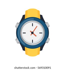 Wristwatch isolated on white background vector.