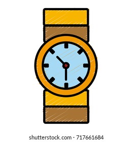 Wristwatch isolated symbol