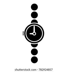 Wristwatch isolated symbol