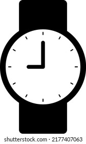 Un icono vectorial aislado de reloj de pulsera.