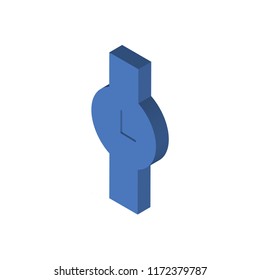 Wristwatch isometric left top view 3D icon