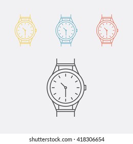 Wristwatch line icon.