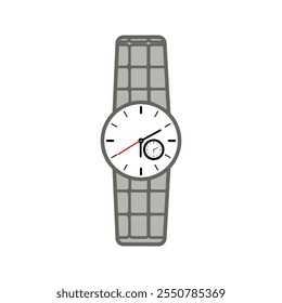 Ícone de linha de relógio de pulso. Vetor isolado illustration.on fundo branco