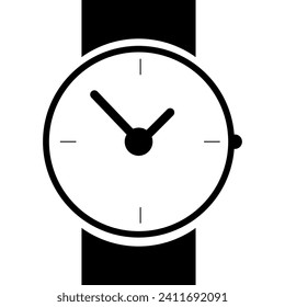 Wristwatch line icon. Time, hands, minutes, hand, alarm clock, dial, mechanism, ticking, numbers, watchmaker. Vector icon for business and advertising