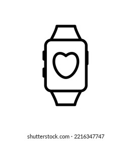 Wristwatch line icon. Time measurement, measure, clock, planning, schedule, alarm, timer, chronometer. Time management concept. Vector black line icon on a white background