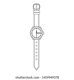 Wristwatch luxury fashion accesory for male vector illustration graphic design