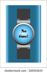 Wristwatch on a blue background.