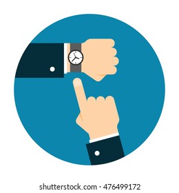 Wristwatch on the hand