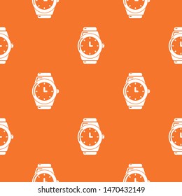 Wristwatch pattern vector orange for any web design best
