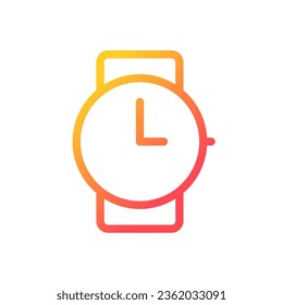 Wristwatch pixel perfect gradient linear ui icon. Buying watches. Jewelry store. Online marketplace. Line color user interface symbol. Modern style pictogram. Vector isolated outline illustration