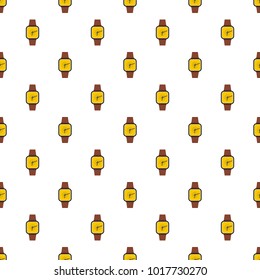 Wristwatch retro pattern seamless in flat style for any design