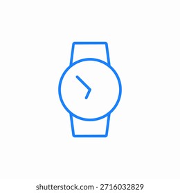 Vector de signo de icono redondo de reloj de pulsera