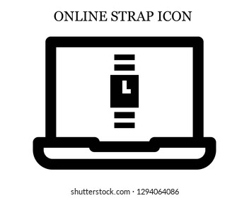 Wristwatch search icon. Editable Wristwatch search icon for web or mobile.