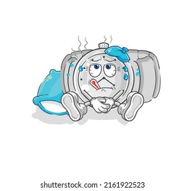 the wristwatch sick vector. cartoon character