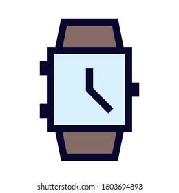 Wristwatch. Simple Vector Color Icon.