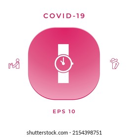 Wristwatch symbol icon, elements for your design