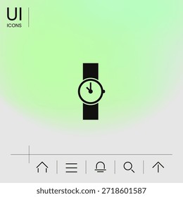 Icono del símbolo del reloj de pulsera, Elementos para su diseño