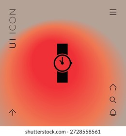 Icono del símbolo del reloj de pulsera, Elementos para su diseño