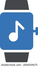 icono de color de glifo vectorial de reloj de pulsera