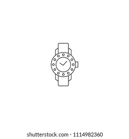 Wristwatch vector icon