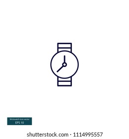 Wristwatch vector icon