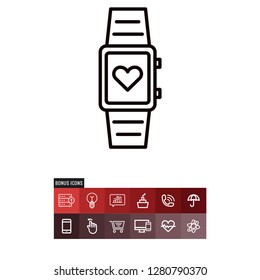 Wristwatch vector icon