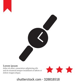 Wristwatch vector icon