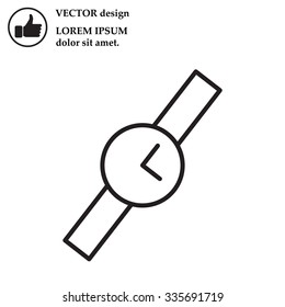 Wristwatch vector icon
