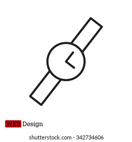 Wristwatch vector icon