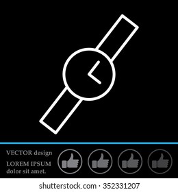 Wristwatch vector icon