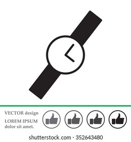 Wristwatch vector icon