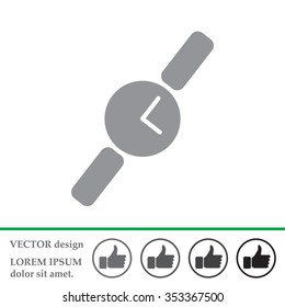 Wristwatch vector icon