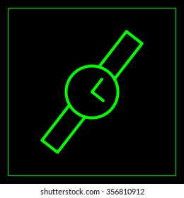 Wristwatch vector icon